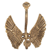 Cuier perete Aripi Inger metal auriu 12x6x13 cm
