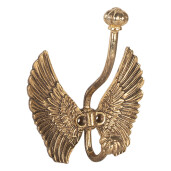 Cuier perete Aripi Inger metal auriu 12x6x13 cm