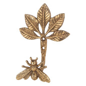 Cuier perete fier auriu Albinuta 10x6x14 cm