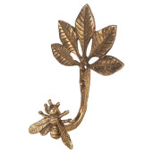 Cuier perete fier auriu Albinuta 10x6x14 cm