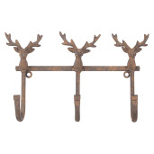 Cuier perete fier maro Reni 27x5x15 cm