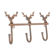 Cuier perete fier maro Reni 27x5x15 cm