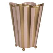 Vaza flori metal auriu roz 22x22x35 cm