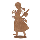 Figurina Fetita metal maro 21x10x43 cm