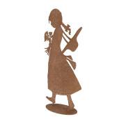 Figurina Fetita metal maro 21x10x43 cm