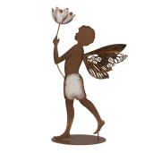 Figurina Baietel metal maro 20x8x36 cm