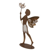 Figurina Baietel metal maro 20x8x36 cm