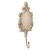 Cuier perete metal bej auriu vintage 12x4x31 cm