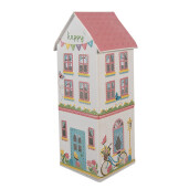 Casuta decorativa metal multicolor 11x12x28 cm