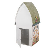 Casuta decorativa metal multicolor 12x11x23 cm