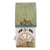 Casuta decorativa metal multicolor 12x11x23 cm