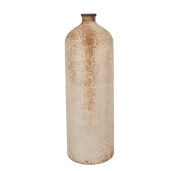Vaza flori metal bej vintage Ø 14x42 cm