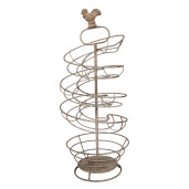 Suport oua metal maro vintage Ø 18x44 cm