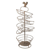 Suport oua metal maro vintage Ø 18x44 cm