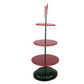 Platou supraetajat metal rosu negru Ø 31x80 cm