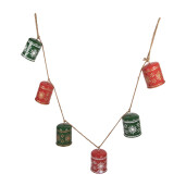 Ghirlanda Craciun clopotei metal multicolor 150x12x17 cm