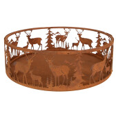 Bol decorativ metal maro Forest Ø 25x7 cm