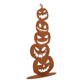 Decoratiune Halloween Dovleci metal maro 15x20x40 cm