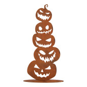 Decoratiune Halloween Dovleci metal maro 15x20x40 cm