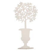 Decoratiune Floare metal alb vintage 16x10x29 cm