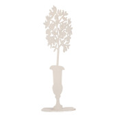 Decoratiune Floare metal alb vintage 16x10x29 cm