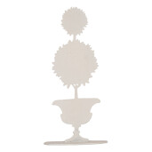 Decoratiune Floare metal alb  7x10x21 cm