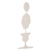 Decoratiune Floare metal alb  7x10x21 cm