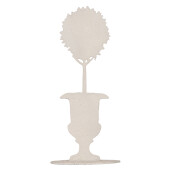 Decoratiune Floare metal alb  7x10x22 cm