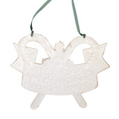 Decoratiune Craciun suspendabila metal multicolor 36x1x37 cm