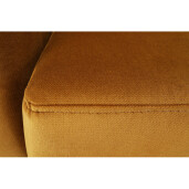Fotoliu, textil galben miere, picioare negre, Rodeza, 80x84x104 cm