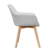 Fotoliu de design textil gri lemn fag Clorin 56x60x82 cm