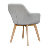 Fotoliu de design textil gri lemn fag Clorin 56x60x82 cm