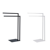 Set 2 suporturi prosoape fier alb negru 50 x 24 x 80 cm