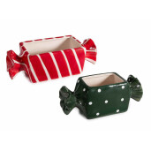 Set 2 boluri Acadele ceramica multicolora cm 22,5 x 9 x 7,5 H, 21 x 8,5 x 8,5 H