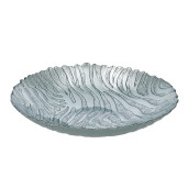 Bol sticla argintie 40 x 8 cm