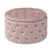 Taburet catifea roz 70 x 42 cm