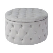 Taburet catifea gri 70 x 42 cm