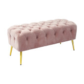 Bancuta catifea roz 100 x 42 x 45 cm