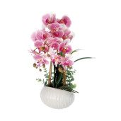 Orhidee roz artificiala in ghiveci 16,5 x 44 cm