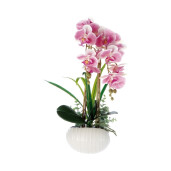 Orhidee artificiala roz in ghiveci 16,5 x 46 cm