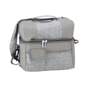 Geanta frigorifica textil gri bej  27 x 17 x 24 cm