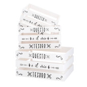 Set 3 cutii depozitare lemn negru alb 30 x 20 x 16, 35 x 25 x 18, 40 x 30 x 20 cm