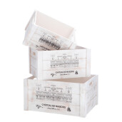 Set 3 cutii depozitare lemn alb negru 30 x 20 x 16, 35 x 25 x 18, 40 x 30 x 20 cm