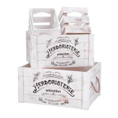 Set 4 cutii depozitare lemn negru alb 20 x 15 x 16 cm, 35 x 25 x 18 cm, 40 x 30 x 20 cm