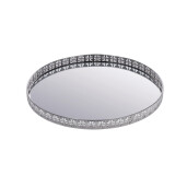  Tava decorativa metal argintiu 35 cm