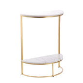 Consola fier auriu marmura 60 x 30 x 80 cm