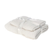 Set 2 prosoape baie bumbac alb 40 x 55, 55 x 100 cm