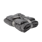 Set 2 prosoape baie bumbac gri 40 x 55, 55 x 100 cm