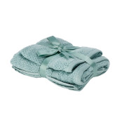 Set 2 prosoape baie bumbac albastru 40 x 55, 55 x 100 cm