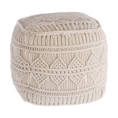Puf bumbac crem 45 x 45 x 45 cm